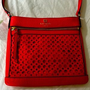 Kate Spade Red Perri Lane Bubbles Crossbody